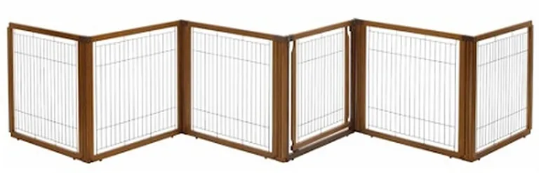 6 Panel Convertible Elite Pet Gate - Black Photo 1