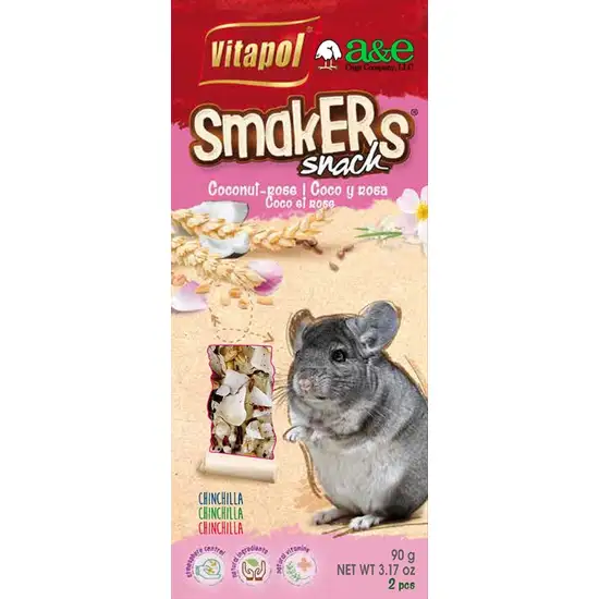 A&E Cage Company Smakers Coconut-Rose Sticks for Chinchillas Photo 1