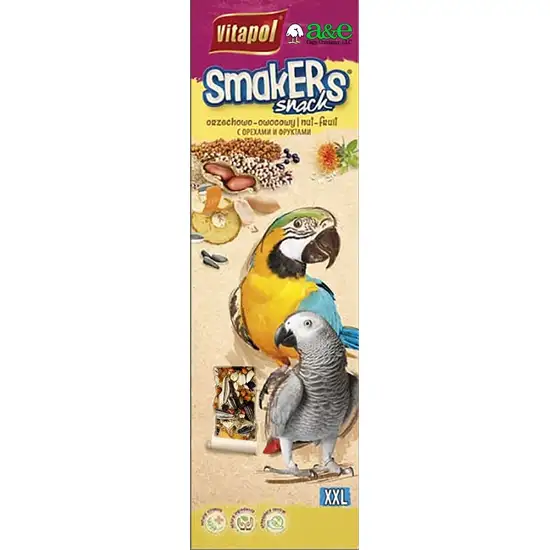 A&E Cage Company Smakers Parrot XXL Nut Treat Sticks Photo 1