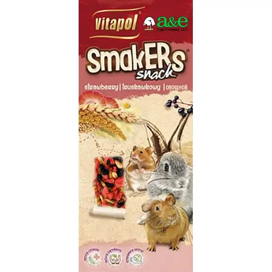 A&E Cage Company Smakers Strawberry Sticks for Small Animals Photo 1