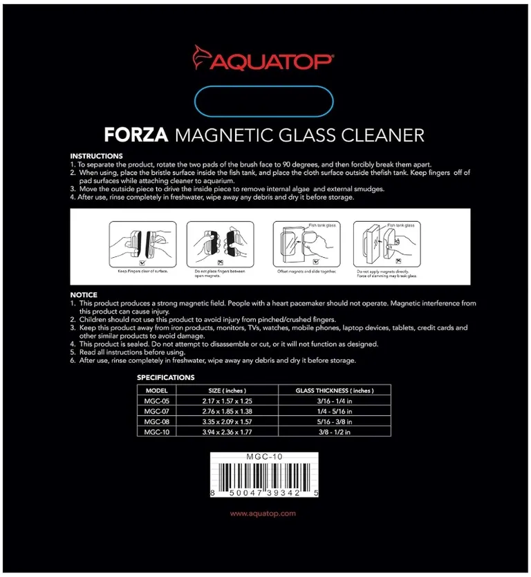 Aquatop Forza Floating Magnetic Glass Cleaner Photo 2