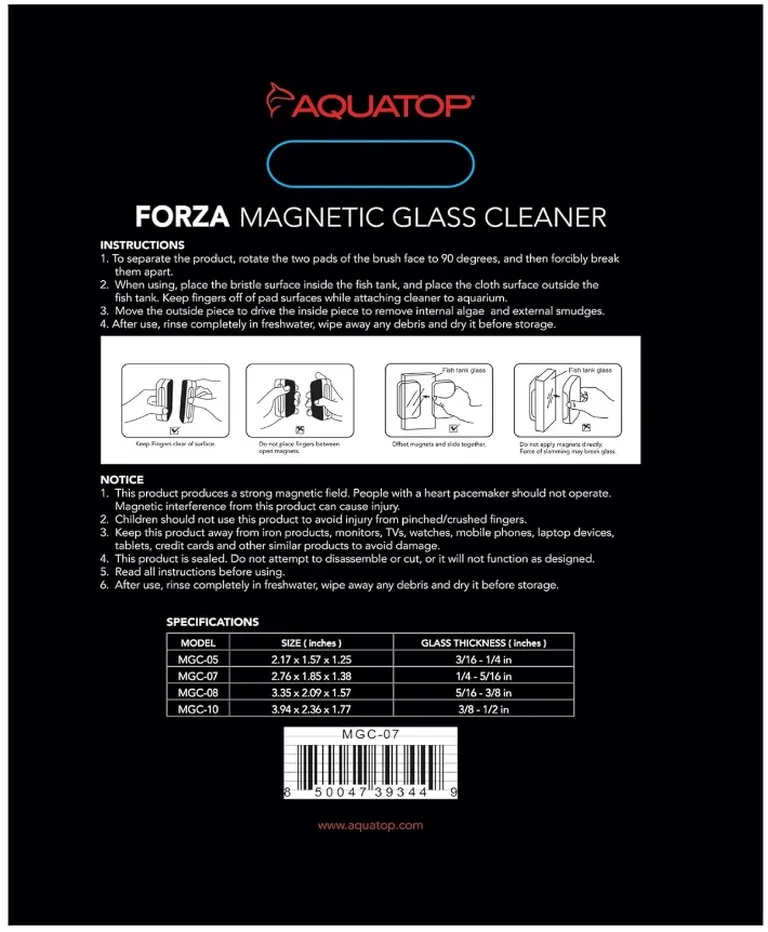 Aquatop Forza Floating Magnetic Glass Cleaner Photo 2