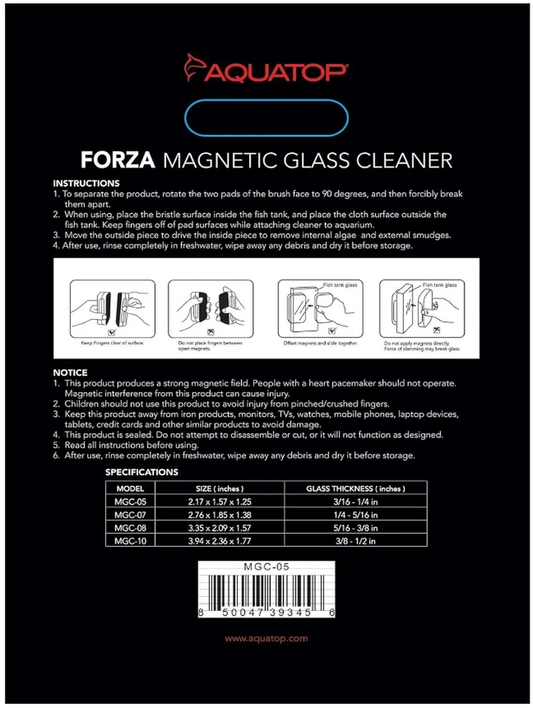 Aquatop Forza Floating Magnetic Glass Cleaner Photo 2