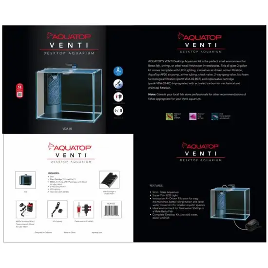 Aquatop Venti Desktop Aquarium Complete Kit Photo 4