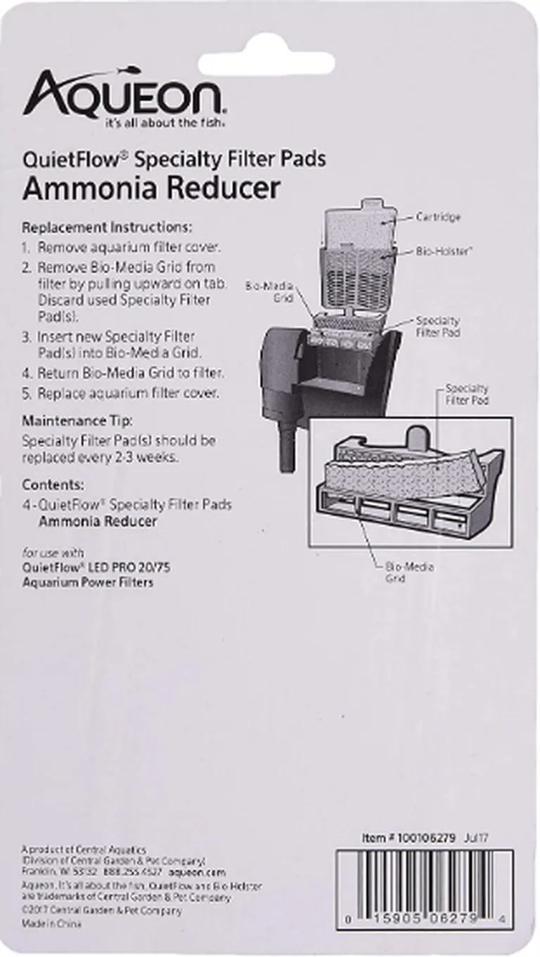 Aqueon Ammonia Reducer for QuietFlow LED Pro Power Filter 20/75 Photo 2