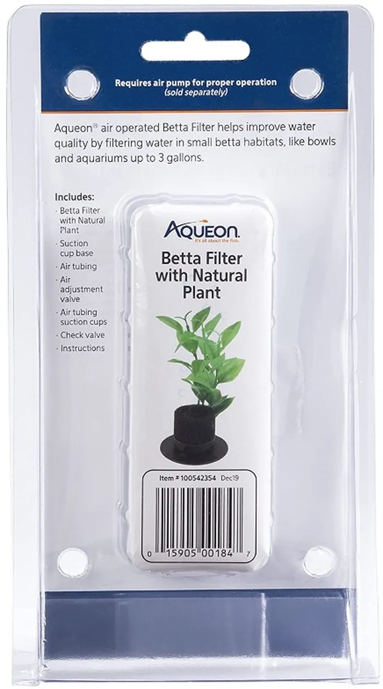 Aqueon Betta Filter with Natural Plant Photo 1