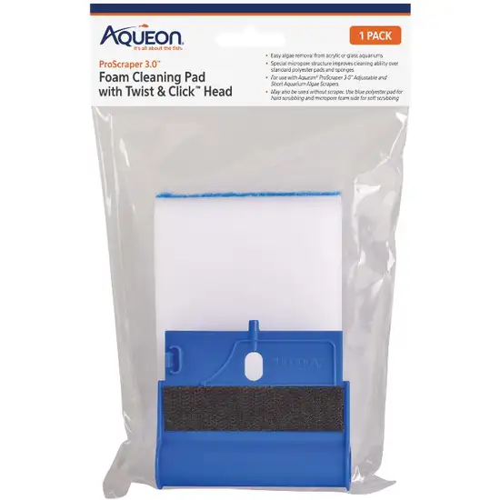 Aqueon ProScraper 3.0 Foam Cleaning Pad with Twist and Click Head Photo 2