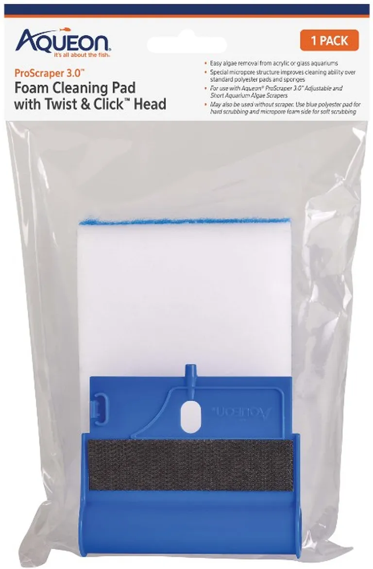 Aqueon ProScraper 3.0 Foam Cleaning Pad with Twist and Click Head Photo 2