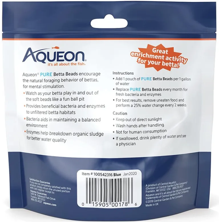 Aqueon Pure Betta Beads Blue Photo 2