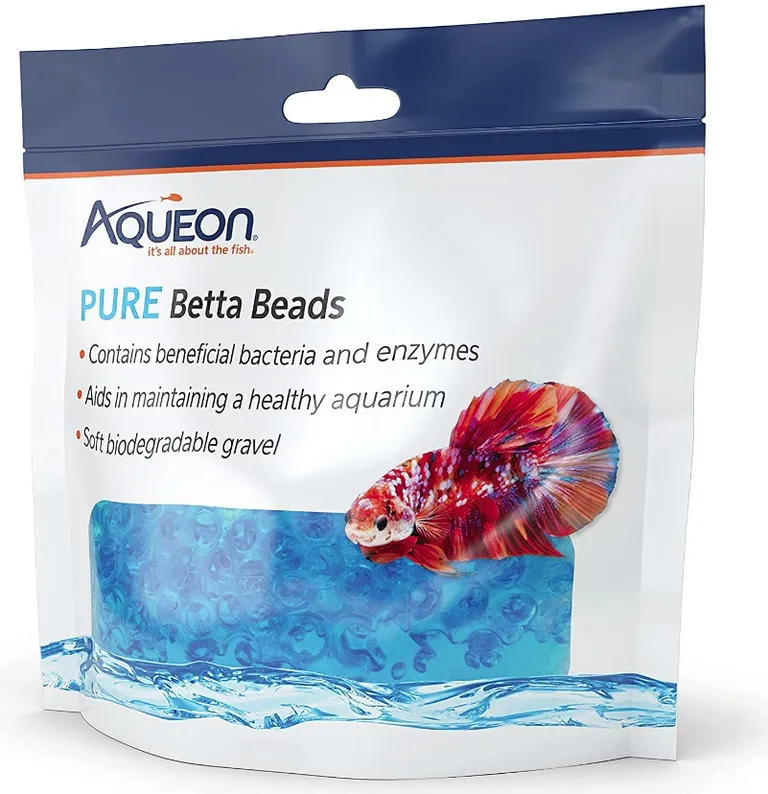 Aqueon Pure Betta Beads Blue Photo 1