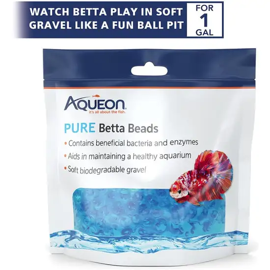 Aqueon Pure Betta Beads Blue Photo 3