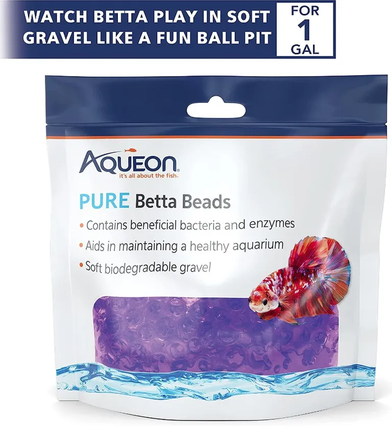 Aqueon Pure Betta Beads Purple Photo 2