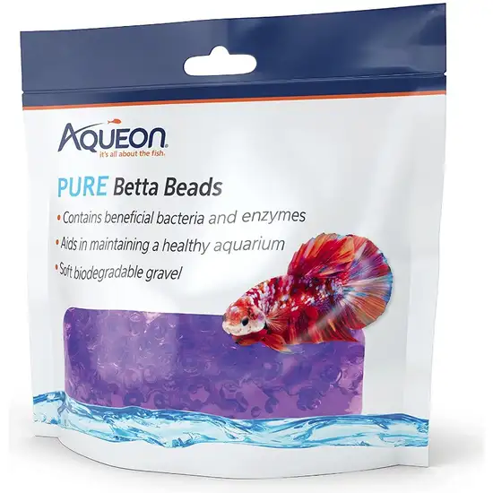 Aqueon Pure Betta Beads Purple Photo 1