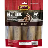 Photo of Cadet Premium Grade Beef Hide Chew Curls Peanut Butter Flavor