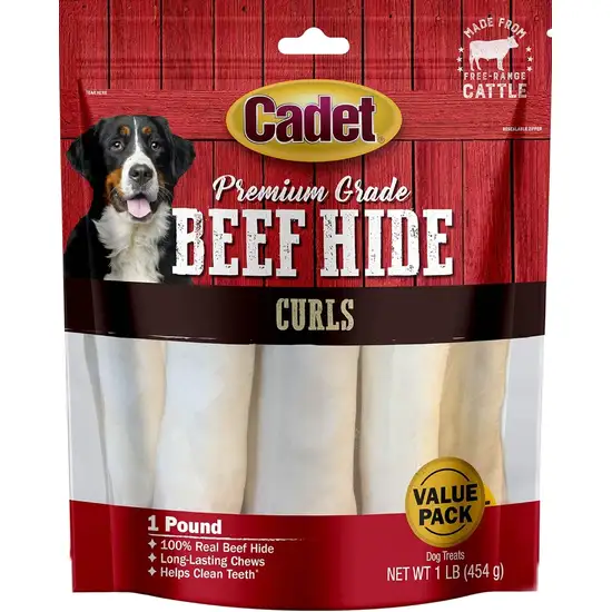 Cadet Premium Grade Beef Hide Chew Curls Photo 1