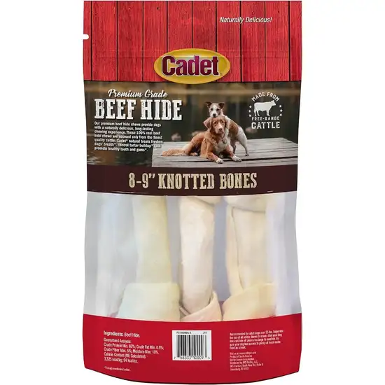 Cadet Premium Grade Beef Hide Knotted Bones 8 Inch Photo 2