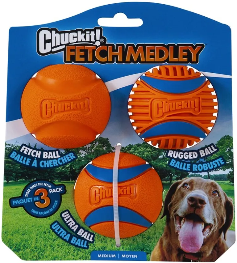 Chuckit Fetch Medley Balls Gen Three Dog Toy Photo 2