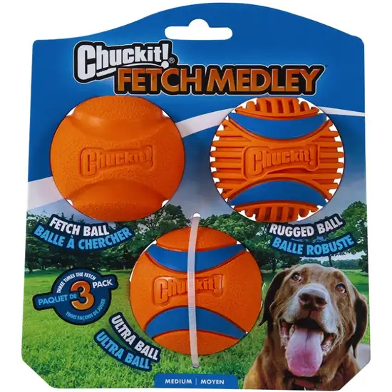 Chuckit Fetch Medley Balls Gen Three Dog Toy Photo 2