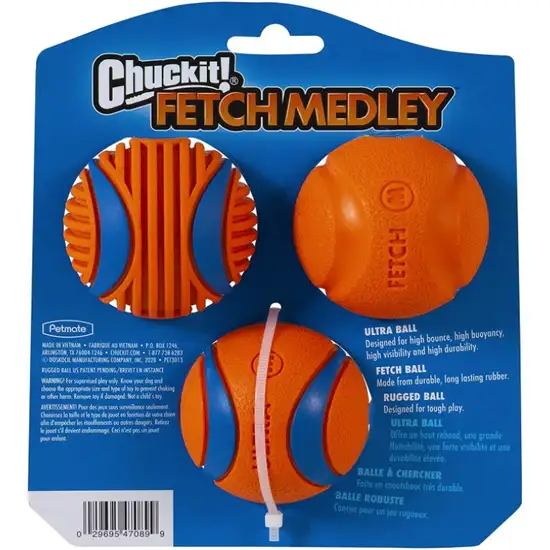 Chuckit Fetch Medley Balls Gen Three Dog Toy Photo 3