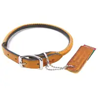 Photo of Circle T Leather Round Collar - Tan