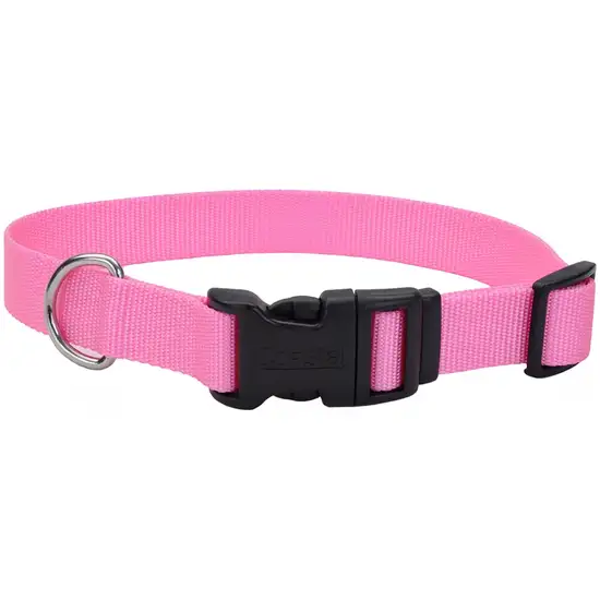 Coastal Pet Adjustable Dog Collar with Plastic Buckle Bright Pink Photo 1