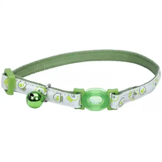 Coastal Pet Safe Cat Glow in the Dark Adjustable Breakaway Collar Lime Skulls Photo 1