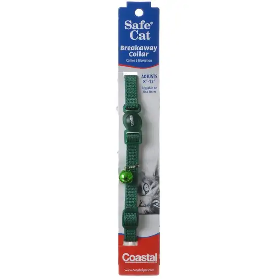 Coastal Pet Safe Cat Nylon Adjustable Breakaway Collar - Hunter Green Photo 1