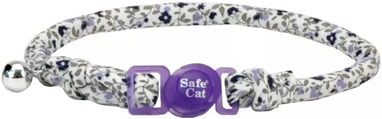 Coastal Pet Safe Cat Round Fashion Collar Purple Floral Photo 1