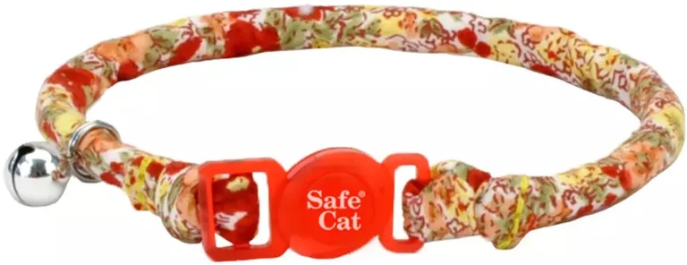 Coastal Pet Safe Cat Round Fashion Collar Red Floral Photo 1