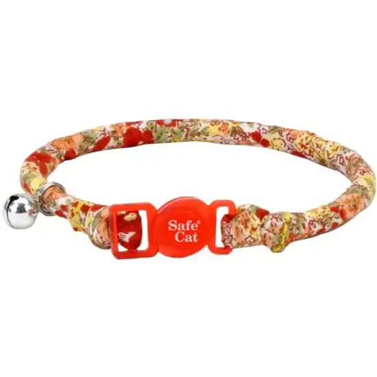 Coastal Pet Safe Cat Round Fashion Collar Red Floral Photo 1