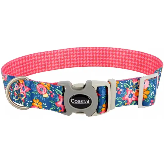 Coastal Pet Sublime Adjustable Dog Collar Pink Flowers Photo 1