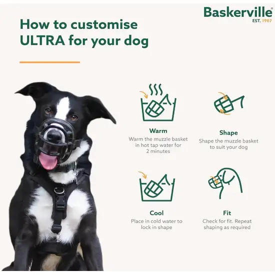 Company of Animals Baskerville Ultra Muzzle for Dogs Photo 4