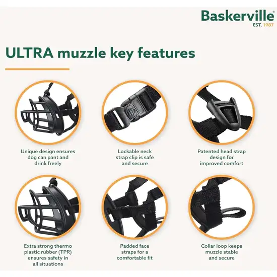 Company of Animals Baskerville Ultra Muzzle for Dogs Photo 2