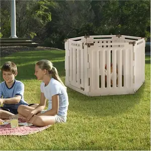 Photo of Convertible Indoor Outdoor 6 Panel Pet Playpen