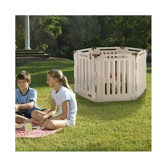 Convertible Indoor Outdoor 6 Panel Pet Playpen Photo 1