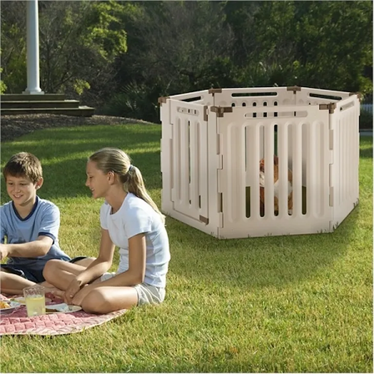 Convertible Indoor Outdoor 6 Panel Pet Playpen Photo 1