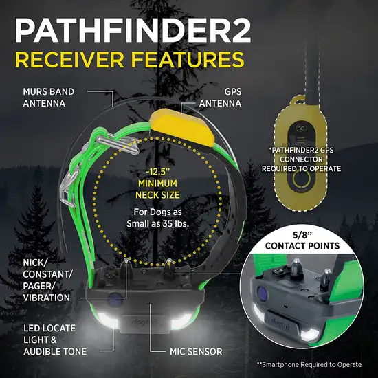 Dogtra Pathfinder 2  GPS Dog Tracker & Training Collar - Green Photo 3