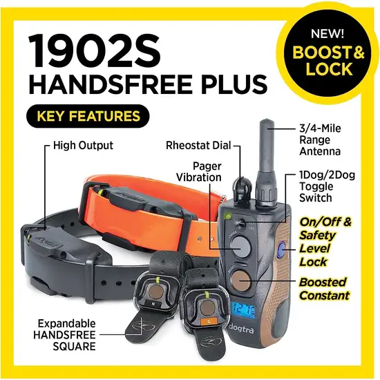 Dogtra 1902S HANDSFREE Plus Boost and Lock, Remote Dog Training E-Collar Photo 2