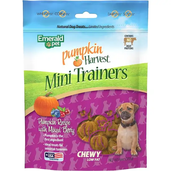 Emerald Pet Pumpkin Harvest Mini Trainers with Mixed Berries Chewy Dog Treats Photo 1