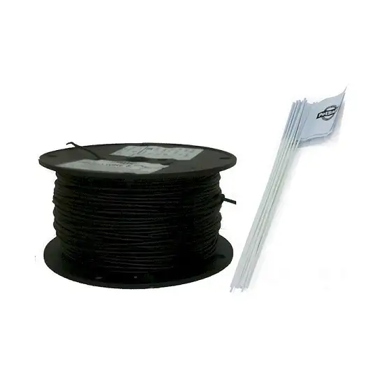 Essential Pet Heavy Duty In-Ground Fence Wire and Flag Kit 500 Feet Photo 1