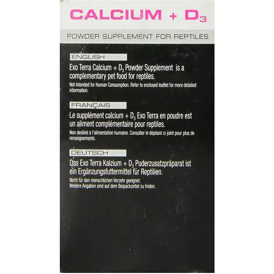 Exo-Terra Calcium + D3 Powder Supplement for Reptiles Photo 2