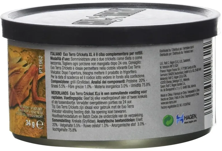 Exo Terra Canned Crickets XL Specialty Reptile Food Photo 3