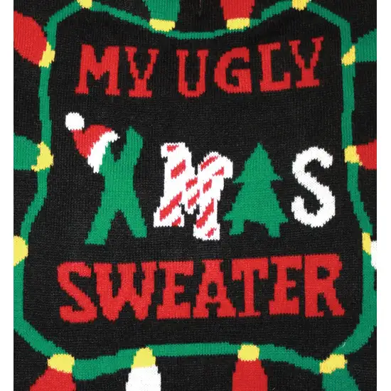 Fashion Pet Black Ugly XMAS Dog Sweater Photo 2