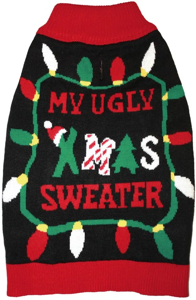 Fashion Pet Black Ugly XMAS Dog Sweater Photo 1