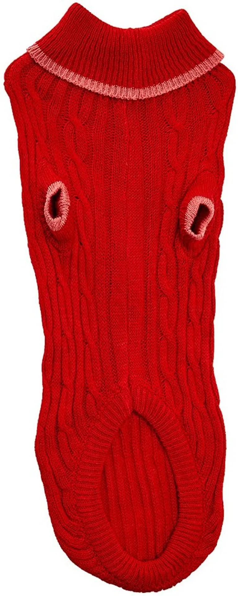 Fashion Pet Cable Knit Dog Sweater - Red Photo 1