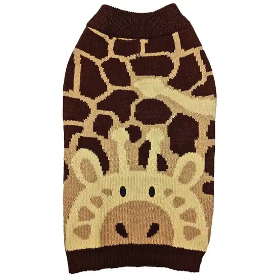 Fashion Pet Giraffe Dog Sweater Brown Photo 1