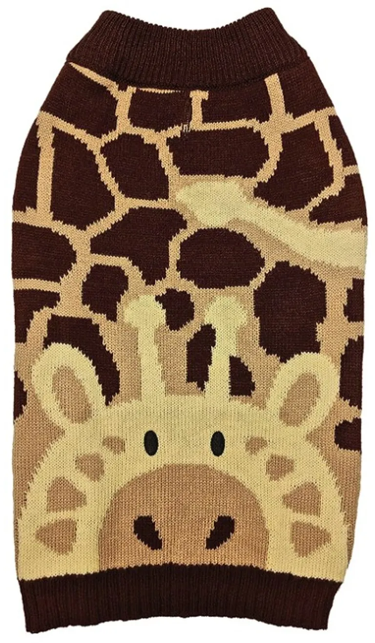 Fashion Pet Giraffe Dog Sweater Brown Photo 2