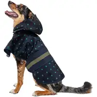 Photo of Fashion Pet Polka Dot Dog Raincoat Navy