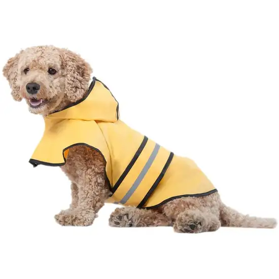 Fashion Pet Rainy Day Dog Slicker - Yellow Photo 5