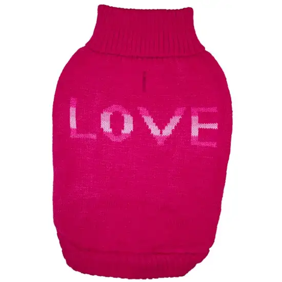 Fashion Pet True Love Dog Sweater Pink Photo 1